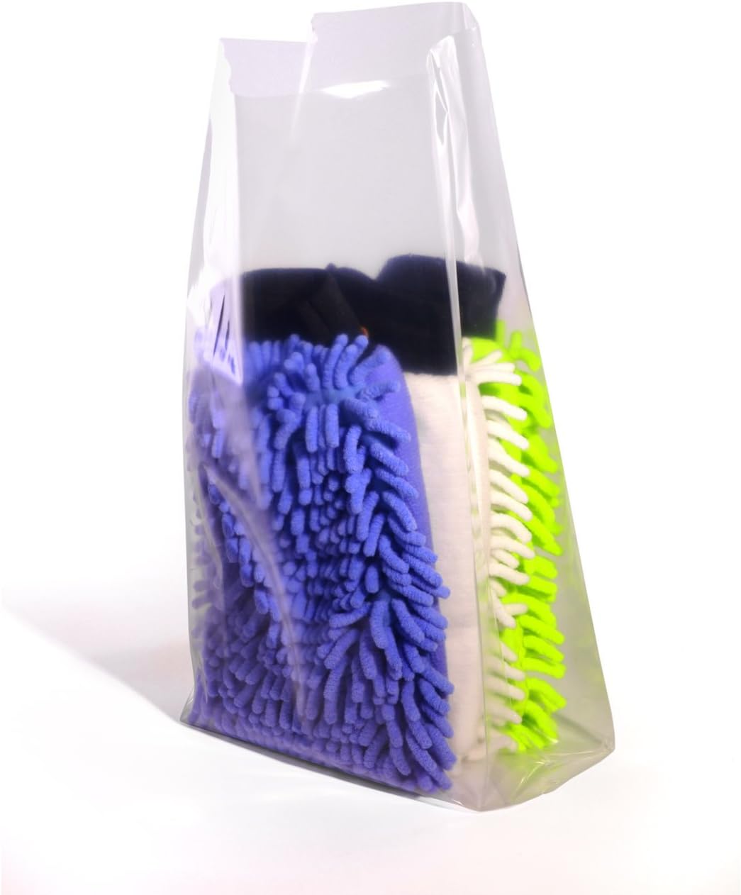10" x 8" x 24" x 2 mil Clear Eco-Manufactured Plastic Side-Gusseted Bags (Roll of 500)