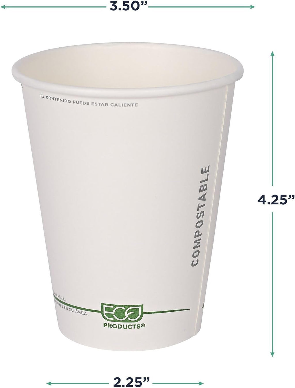 GreenStripe Disposable Paper Hot Cups, 12 oz, 1000 Count