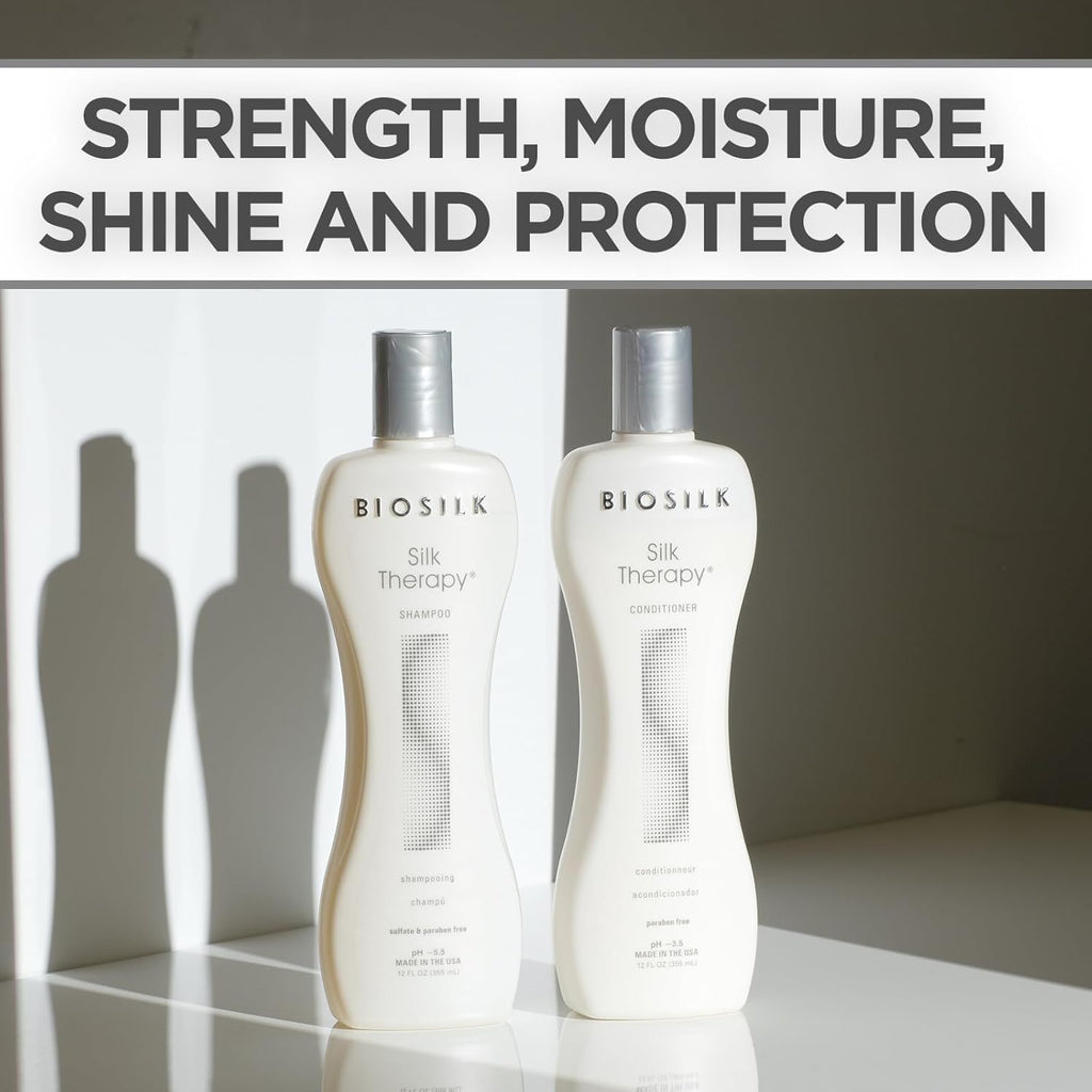Silk Therapy Duo Set, Shampoo & Conditioner for Gentle Cleansing, Moisturizing & Shiny Hair, Smooth, Replenished