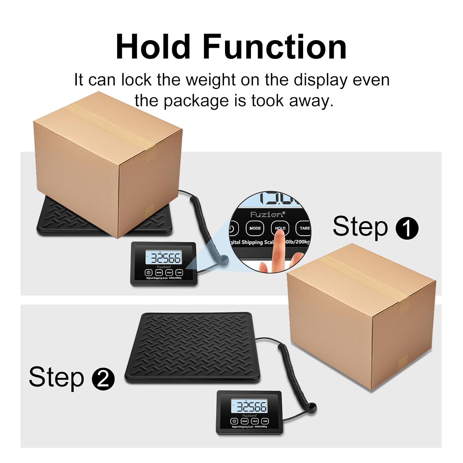 Shipping Scale, 440LB x 10g High Accuracy Digital Postal Scale | Durable Alloy Steel Platform, Heavy Duty Scale for