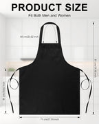 36 Pack Bib Aprons Bulk Plain Aprons, Black