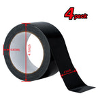 4 Pcs Black Duct Tape Heavy Duty Waterproof 80 Yards x 2 Inch Total