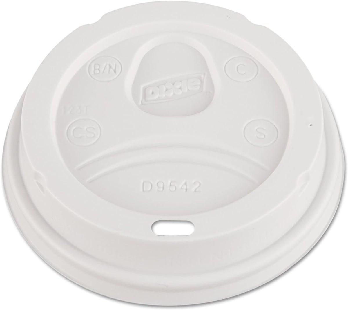 D9542W Dome Lid for 10-16 Ounce PerfecTouch Cups and 12-20 Ounce Paper Hot Cups, White 100 Lids