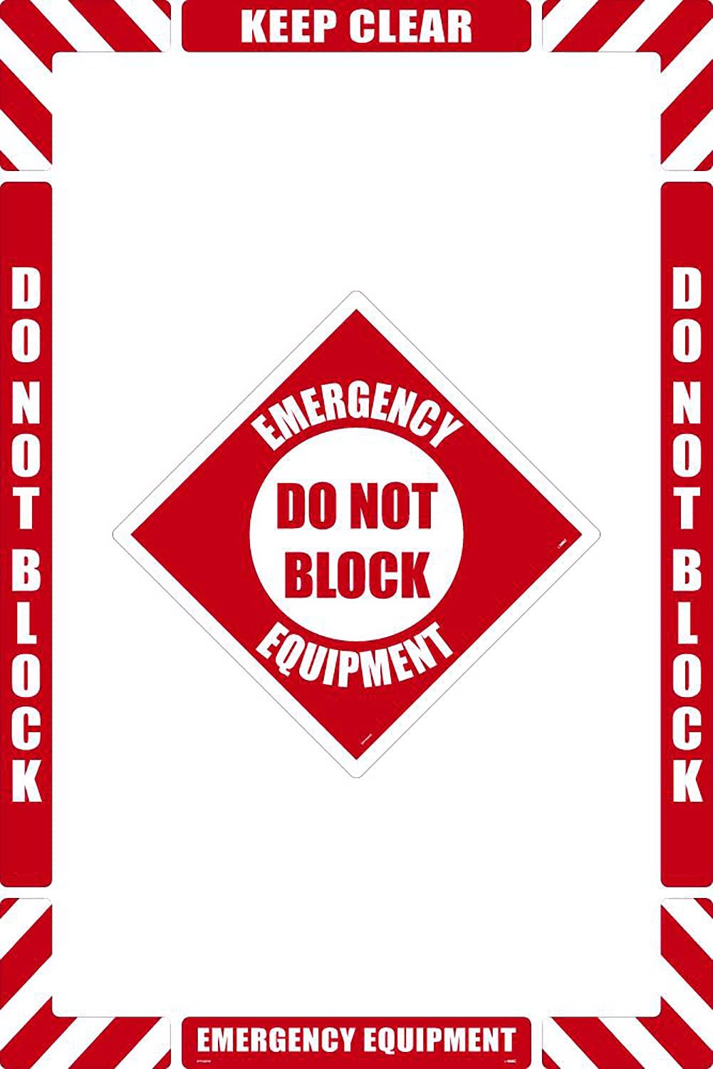 Emergency Equipment Do Not Block Walk-On Floor Marking Kit