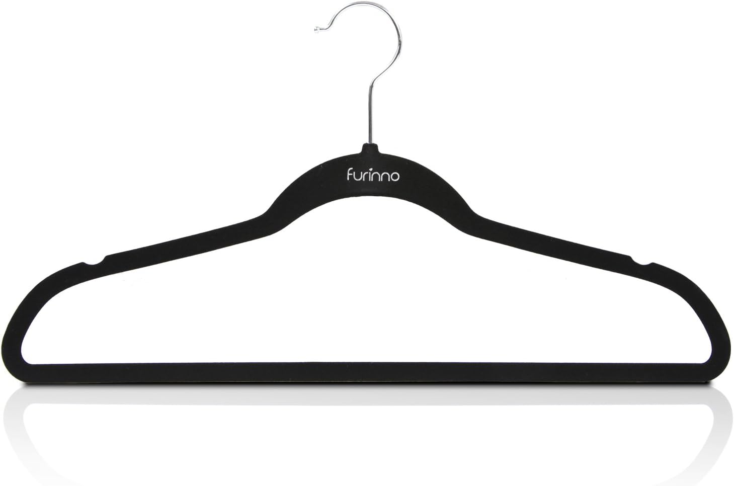Velvet Suit Hangers, 50 Pack Non-Slip Clothes Hangers, Slim Space Saving Design with Pants Bar, 360 Swivel Hook