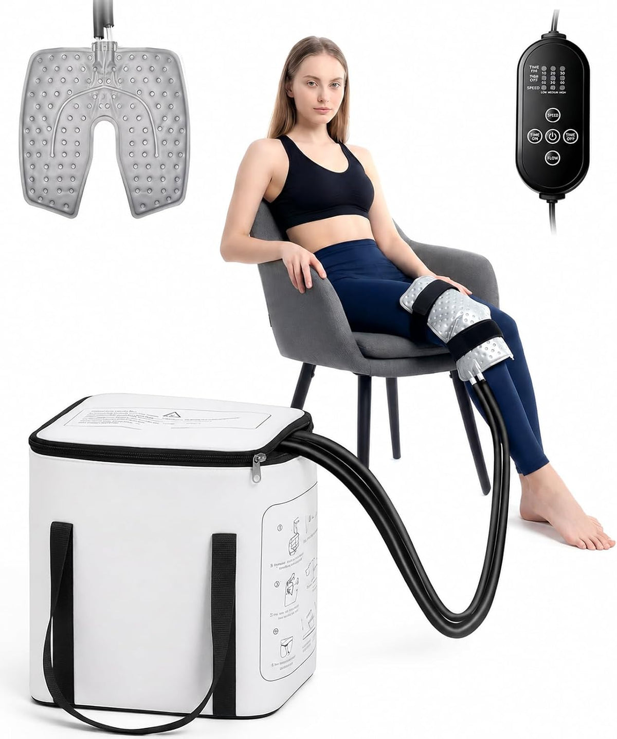 Ice Machine for Knee After Surgery 15qt, Cold Therapy Machine 6-Level Timer