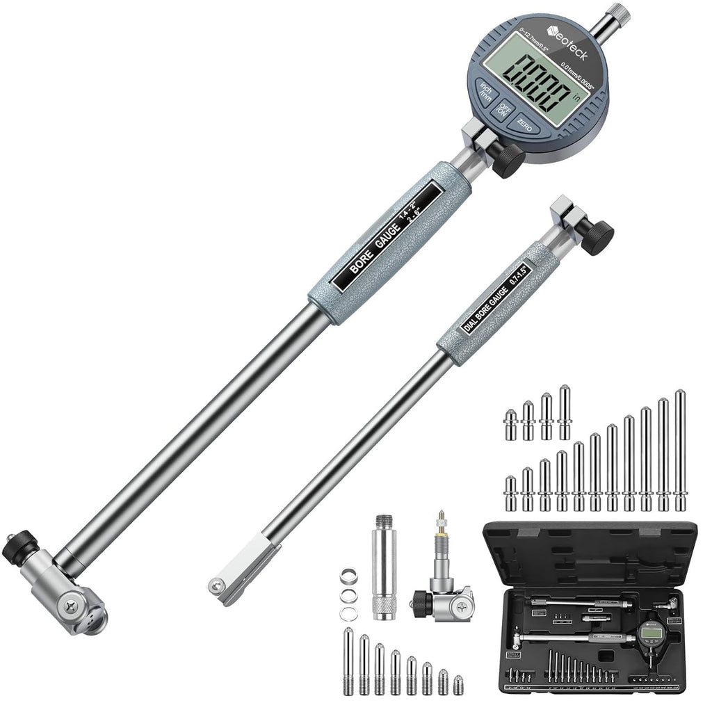 Neoteck Digital Dial Indicator Bore Gauge, 0.7"-6"/0.0005" Measuring Range