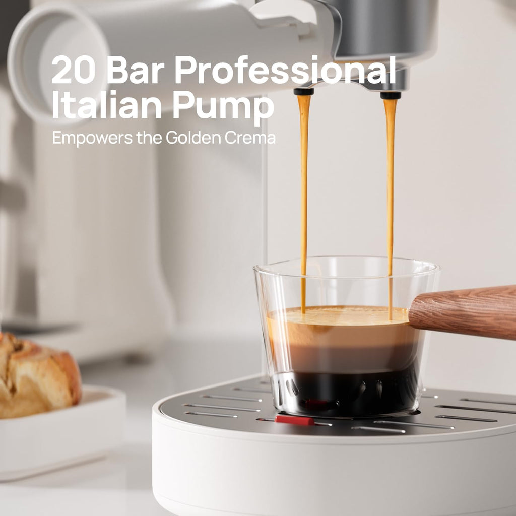 Espresso Machine 20 Bar, Espresso Maker with Milk Frother Steam Wand, Professional Espresso Coffee Machine for Home