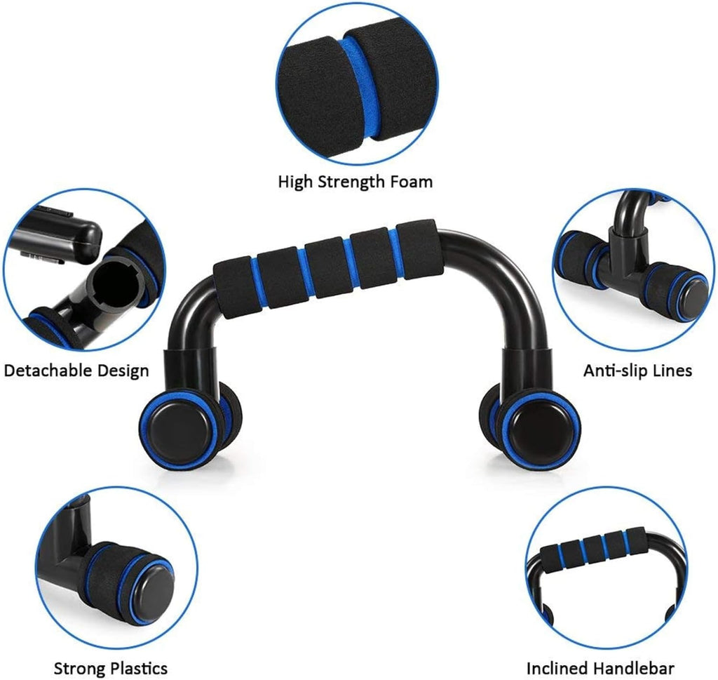 5 IN 1 AB Wheel Roller Home Gym Workout Exercise Equipment | Abdominal Wheel with Push Up Bar Knee Mat Jump Rope Hand