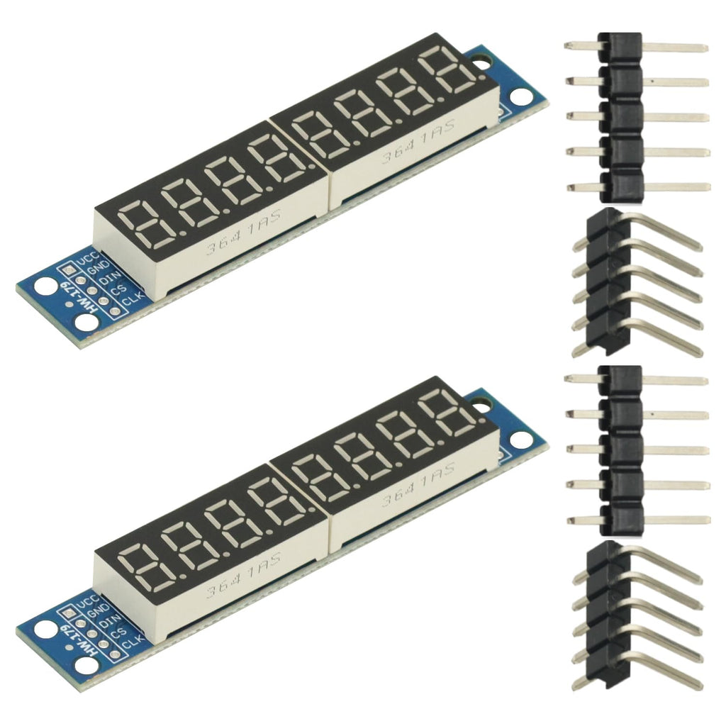 2Pcs MAX7219 Led Module 8-Digit Digital LED Display 7 Segment Display Tube for arduino MCU Raspberry Pi 51/AVR/STM32