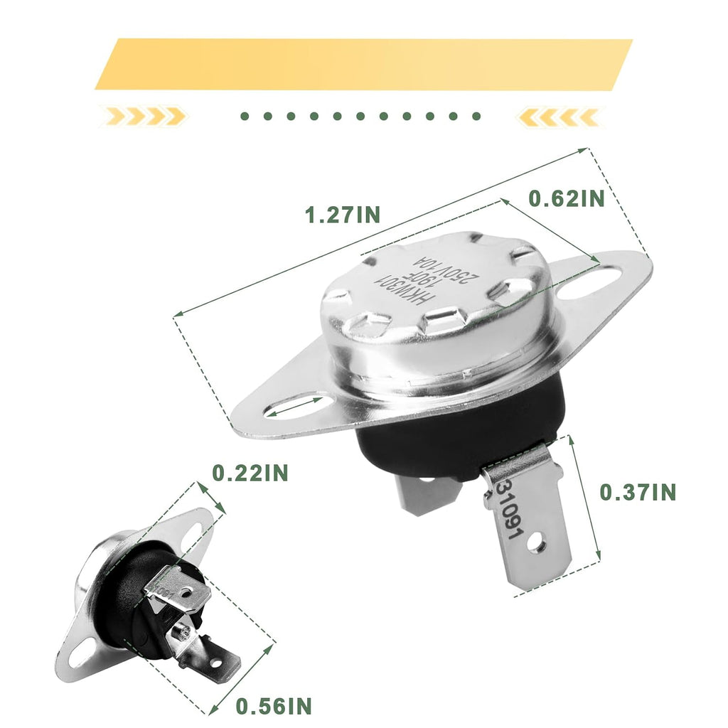 31091 Limit Switch 190℉ Fit for Atwood/Hydro Flame/Dometic RV Furnace(2PCS)