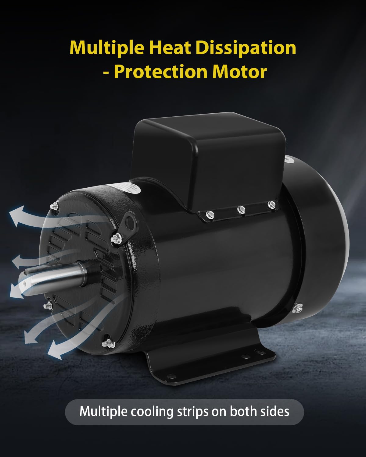3HP Electric Motor 1750RPM Farm Duty Single Phase Motor CW/CCW TEFC IP55