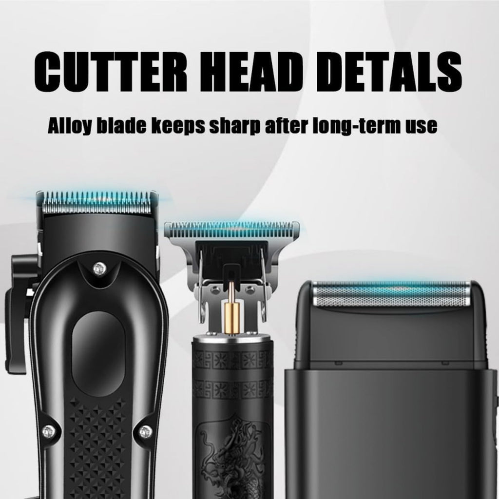 Hair Clippers for Men, Cordless Hair Cutting Kit with Trimmer Shaver | 3-in-1 cordless hair clippers set with