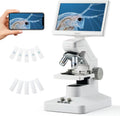 DM301 Pro Microscope for Kids Adults Students, 7" Screen Science Kit | TV/PC View, Camera & Video, Wireless APP