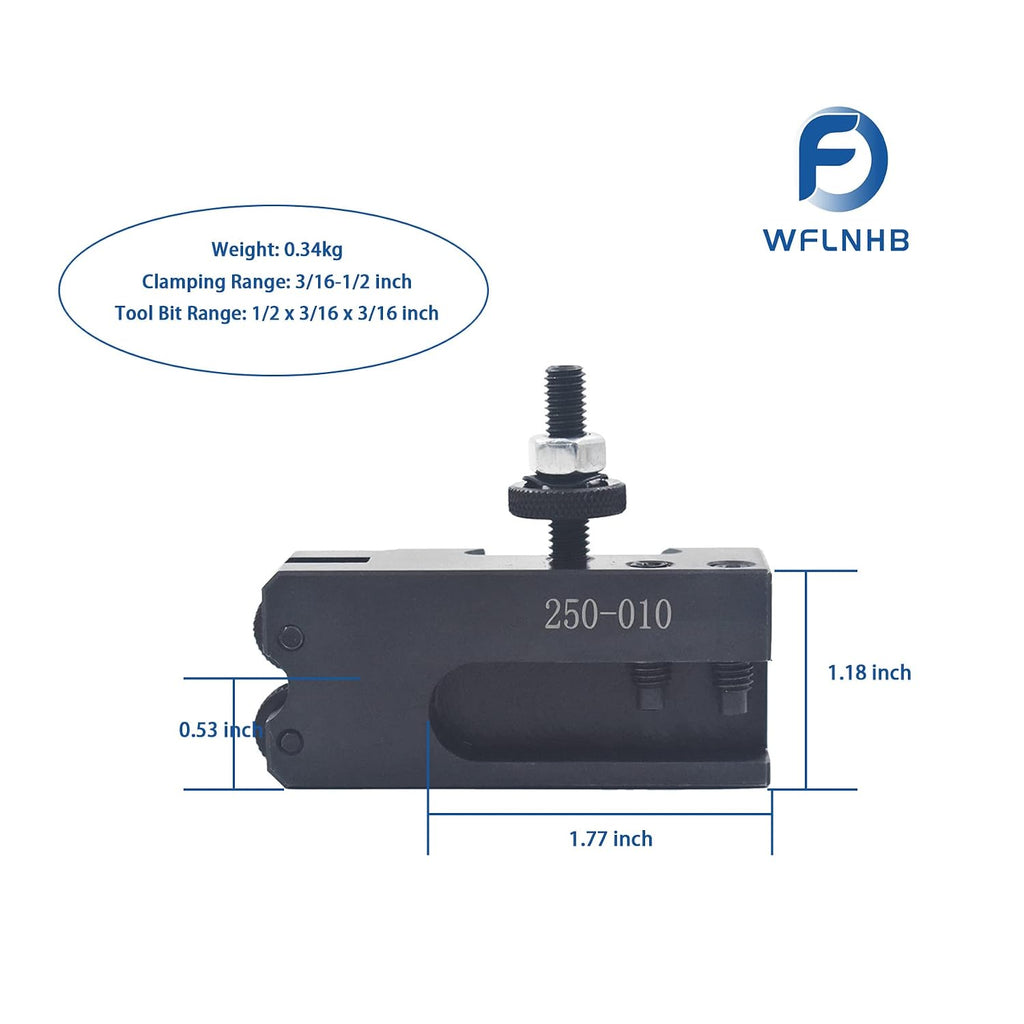 WFLNHB 250-010 OXA #10 Quick Change Knurling Turning and Facing Lathe Tool Post Holder