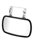Stainless Steel Convex Mirror, Over Door Rectangular U-Bracket Rearview Mirror for Tractors, Forklifts, Trucks