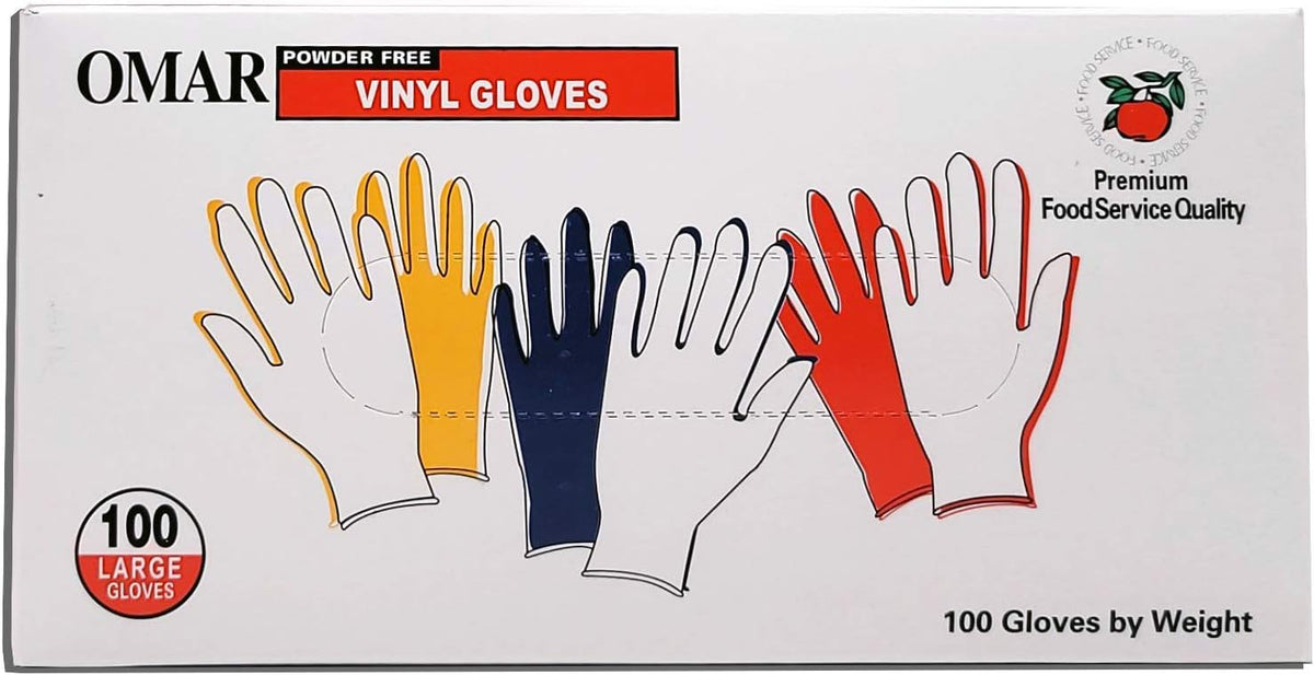 Powder-Free Vinyl Gloves 100 Count