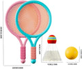 Tennis Racket Set Kids Portable Outdoor Toy 3-12yr Parent-Child | Children's Badminton 15IN plastic paddles feature