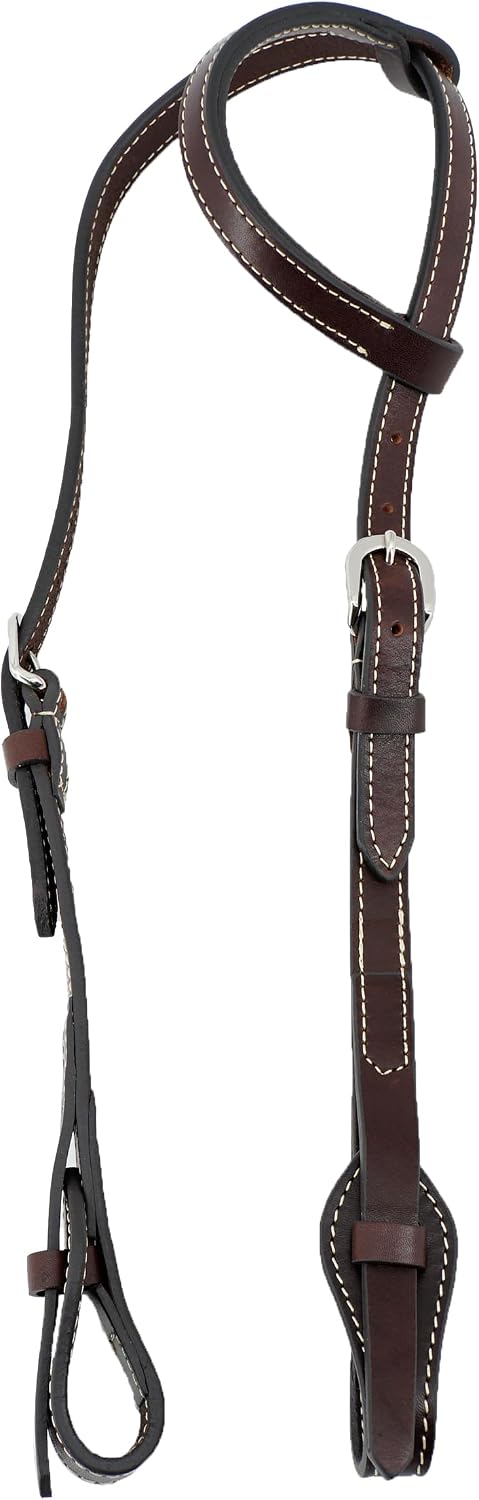 Western Working Tack Quick Change Browband Headstall Adjustable Bridle for Ranch Riding, Training & Shows - Premium