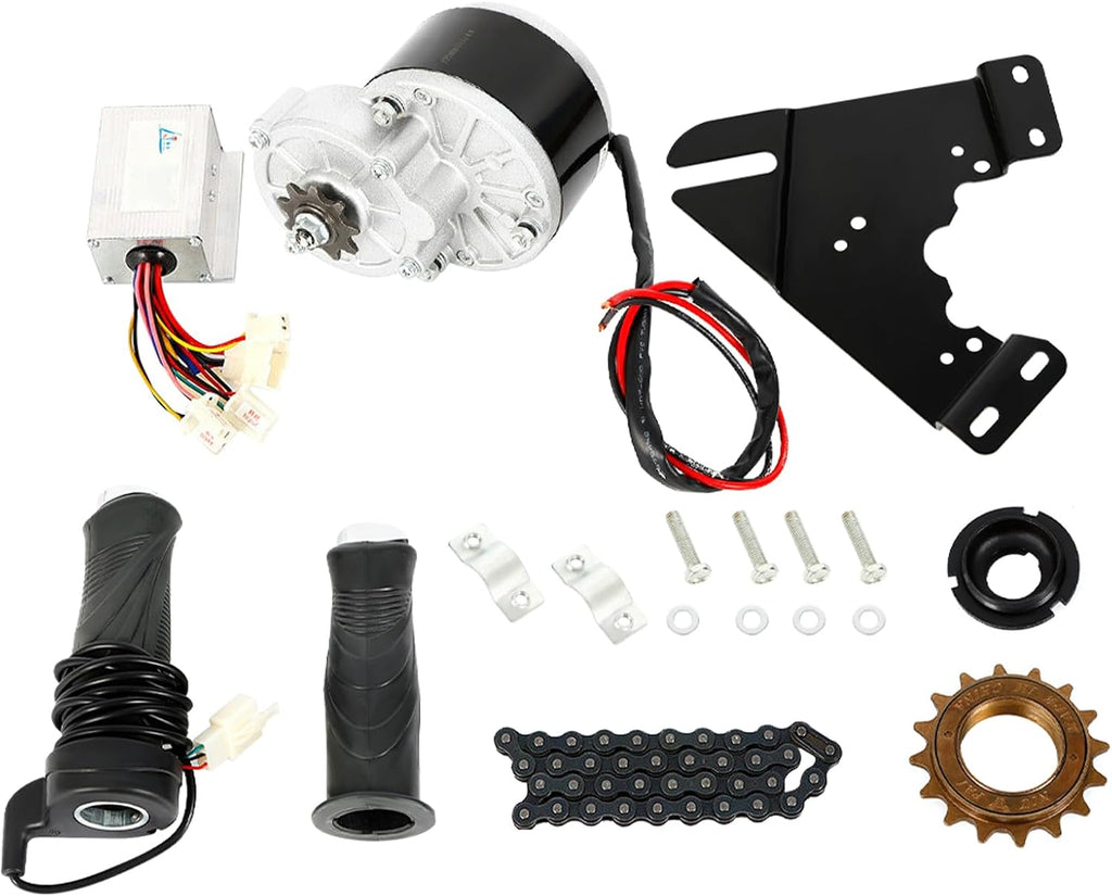 Electric Bicycle Motor Kit, 24V 250W E-Bike Conversion Kit, Electric Bicycle Retrofit w/Brushed Controller, DIY