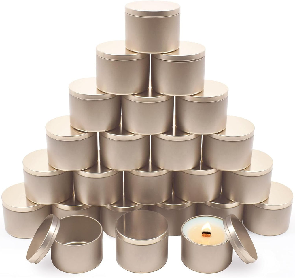 24-Pack 8oz Candle Tins with Lids, Metal Candle Jars for Candle Making, Empty Containers Vessels Bulk for Small