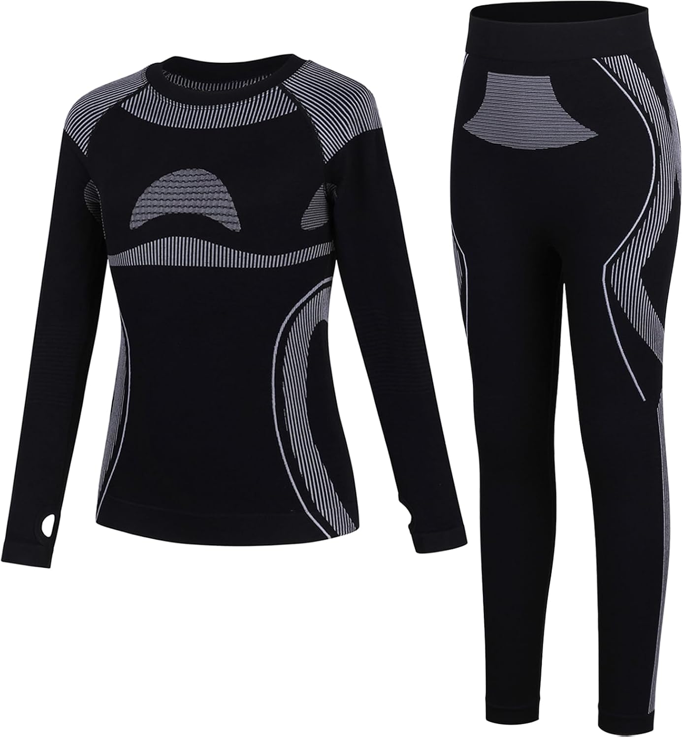 Seamless Thermal Underwear for Kids Ski Base Layer Long Johns Set | Heat Retention, Quick Dry, Moisture Wicking