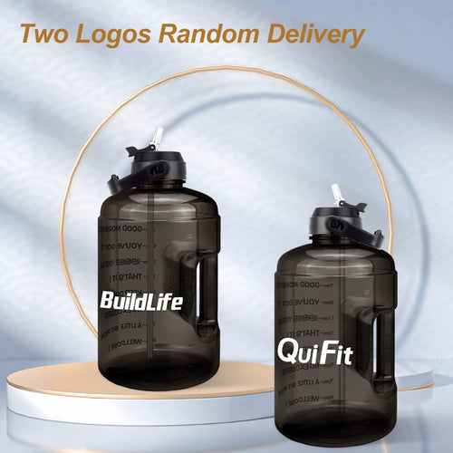 1 Gallon Water Bottle - with Straw & Motivational Time Marker Leak-Proof BPA Free Reusable Gym Sports Outdoor