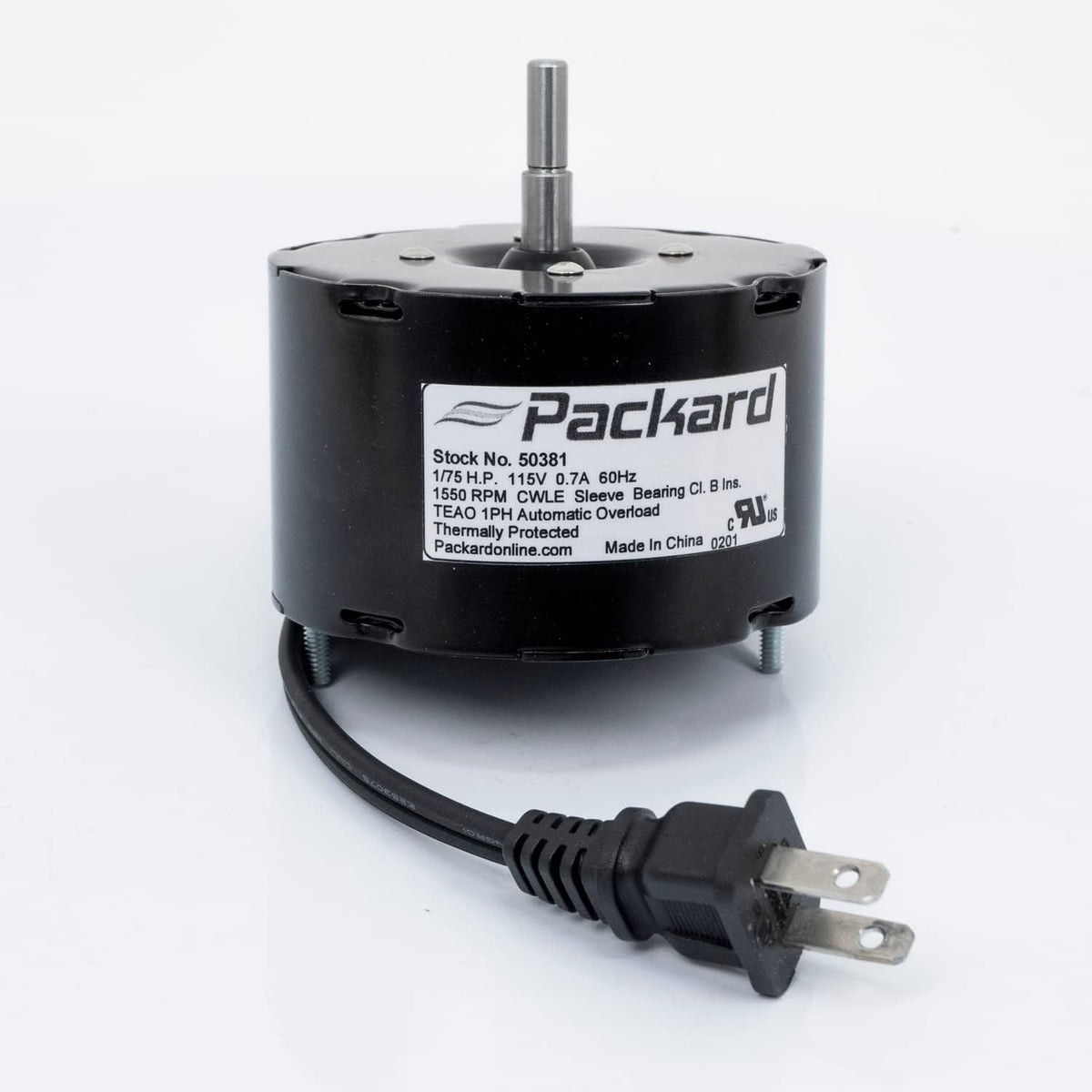 Packard 1/75 Hp 3.3" Dia. Shaded Pole Motor 50381