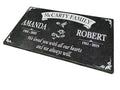 Custom Memorial Granite Thick Stone 12x24 inches Memorial Grave Marker Headstone Garden Marker Cemetery Standard