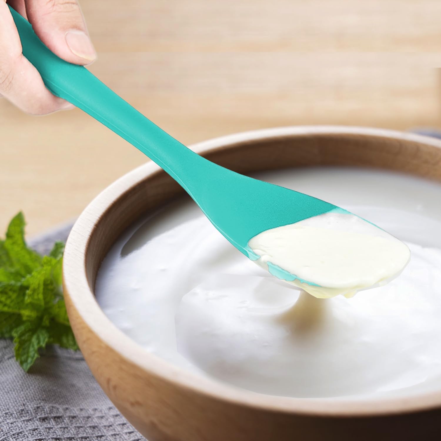 Upgrade Silicone Spatula Spoon Set,VOVOLY Heat Resistant Rubber Spoonula, Seamless Non-Stick Flexible Scrapers for