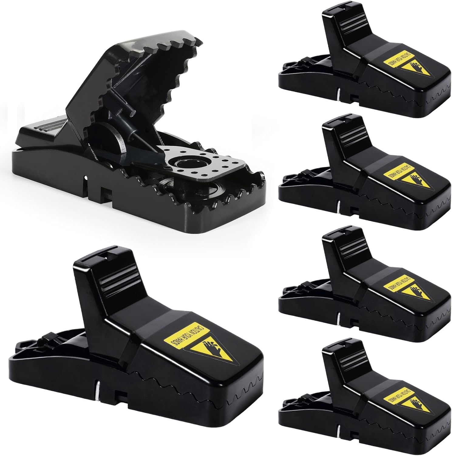 Mouse Traps, Re-Usable, High Sensitivity Trigger, Indoor/Outdoor Trap, 6 Pack