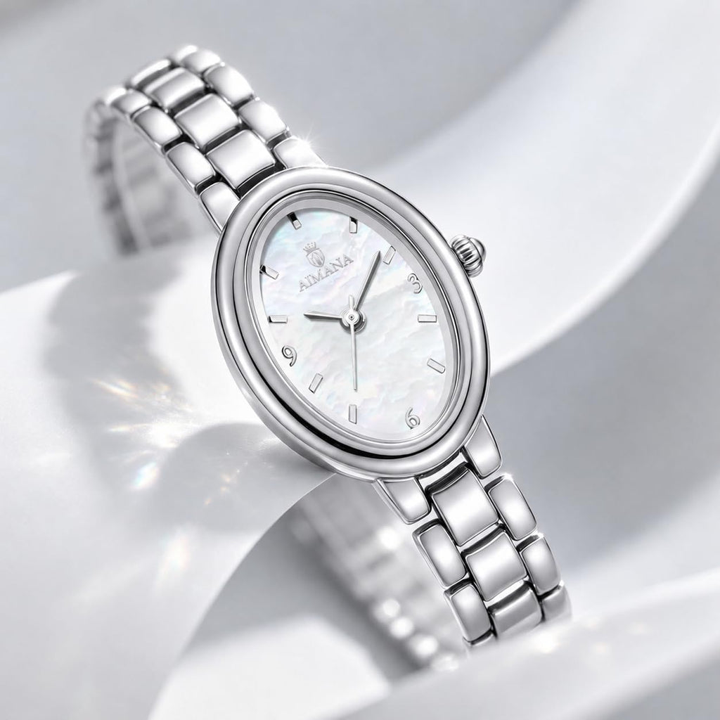 Women’s Oval Bracelet Watch Stainless Steel Easy Read Dial | Stainless steel bracelet, oval easy-read dial, 21mm