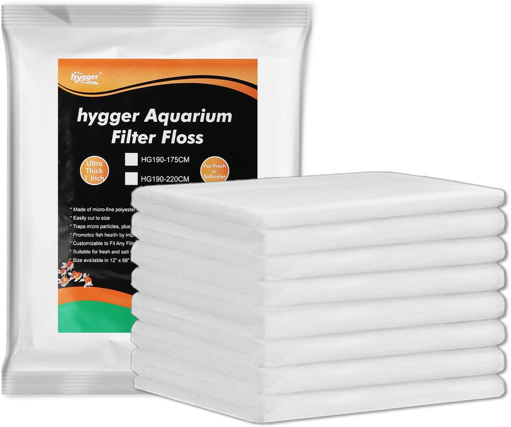 3/4'' Thick Aquarium Filter Floss 12"x 86" Poly Fiber Fish Tank Filter Media Water Polishing Filter Pad for Sump