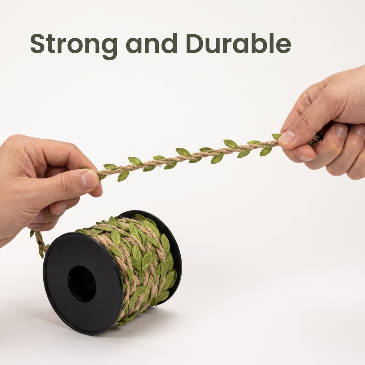 33Ft Green Leaf Jute Twine, Decorative Vine Rope for Wedding Gift
