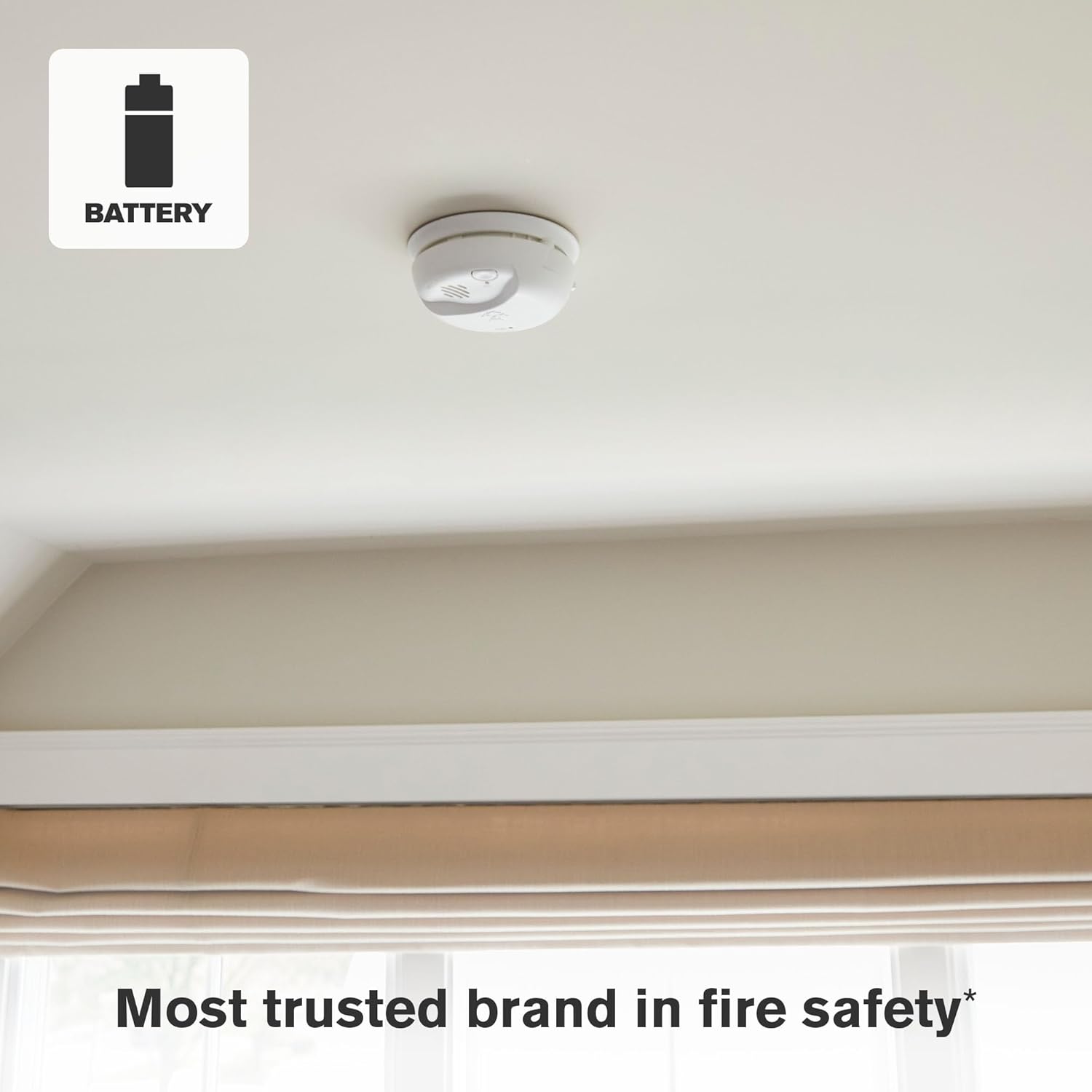 Combination Smoke & Carbon Monoxide Alarm, Battery Operated Detector with Test & Silence Button, SMICO100, 3-Pack