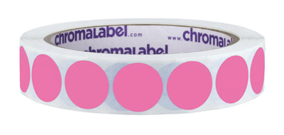 Rose Dot Stickers, 3/4 Inch Removable, 1000/Roll
