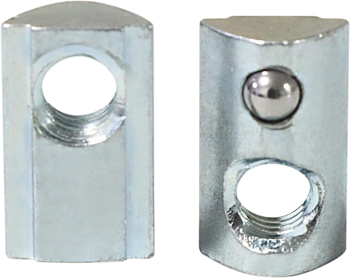 20 Packs 5/16-18 Threaded Steel Roll in T-Nut with Ball Spring, T Slot Accessories for Aluminum Extrusion Profile Rail
