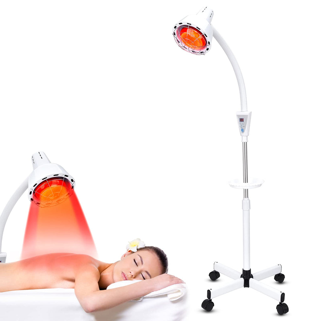 Infrared Red Light Therapy Lamp 275W with Timer and Adjustable Height Stand