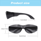 100 Pack Bulk Safety Glasses for Work Lab Building, Dark Black