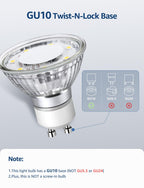 Non-Dimmable GU10 LED Light Bulbs 4W 350LM 5000K Daylight White 6PC