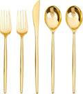 Gold Plastic Silverware, 300-Piece Disposable Cutlery Set