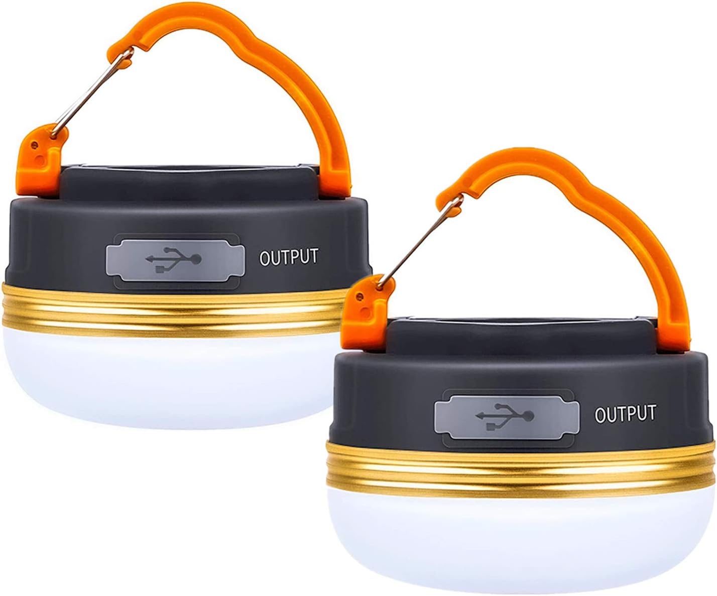 LED Camping Lantern, Rechargeable Portable Tent Light, 300LM,3 Light Modes,1800mAh Power Bank, Magnet Base,Electric