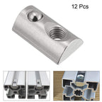 uxcell 12Pcs Roll-in Spring M6 T Nut,Roll Ball Elastic Nuts for 4040 Series