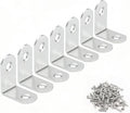 Stainless Steel Corner Brace, 20Pcs 90 Degree Right L-Shaped Metal Corner Connector Joint Plate, Cabinet, DIY