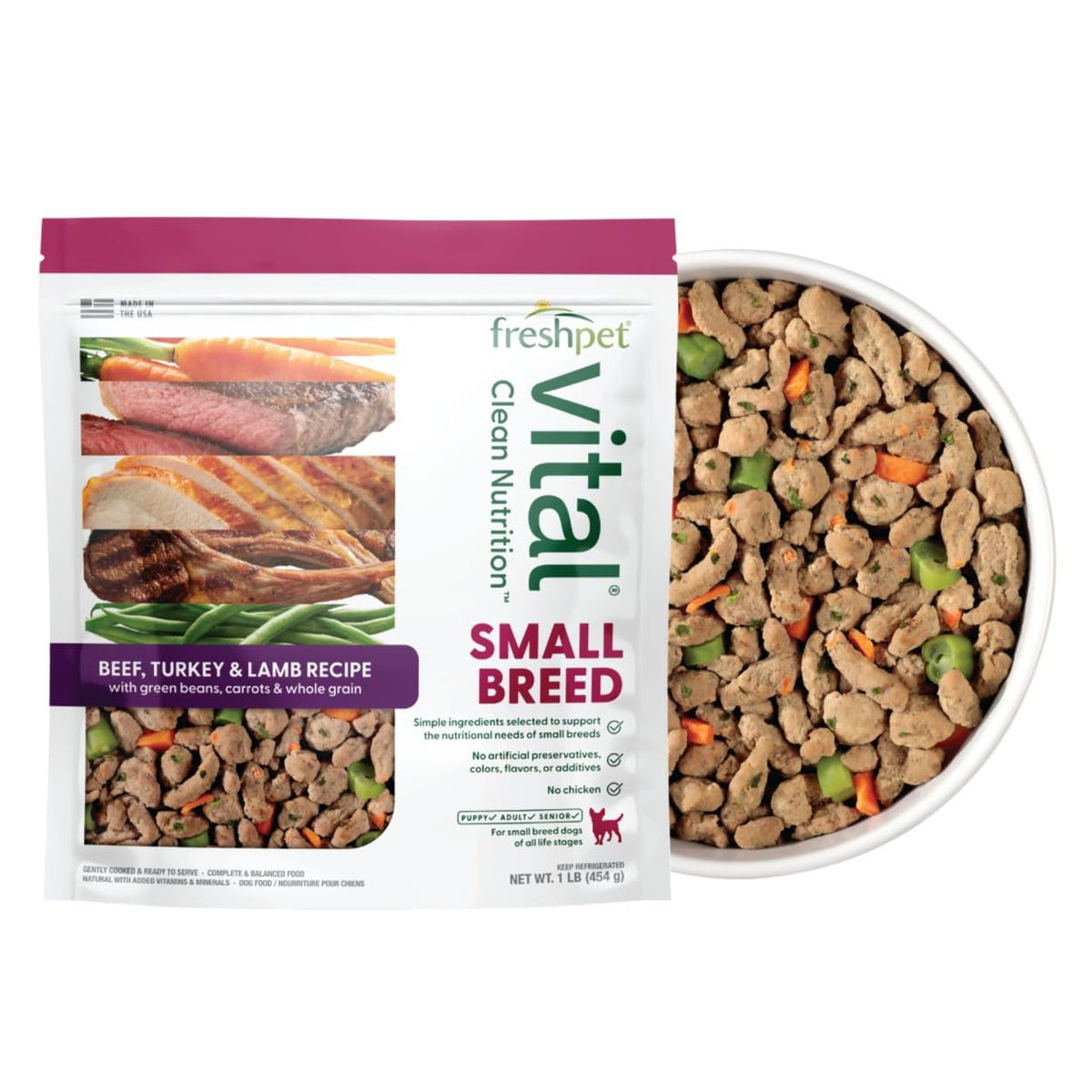 Small Breed Beef Turkey & Lamb Recipe Dog Food, 16 OZ