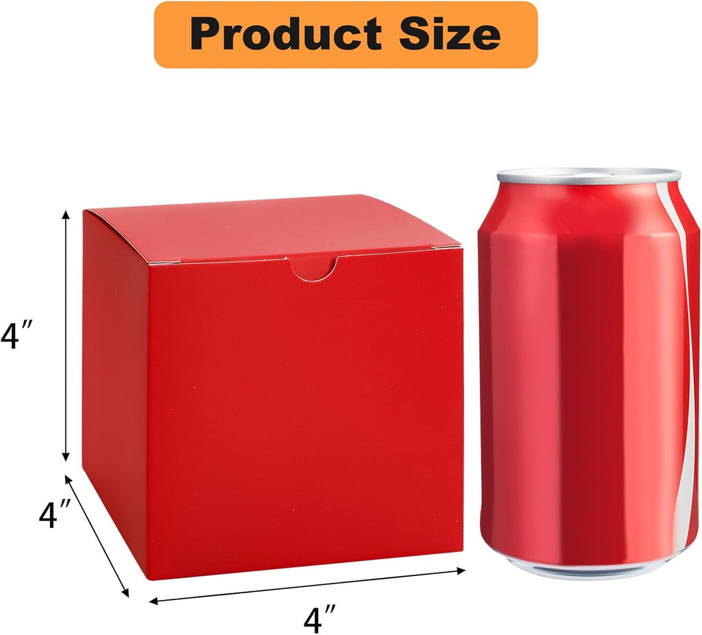 60 Pack 4x4x4 Inch Gift Boxes with Lids, 12 Colors