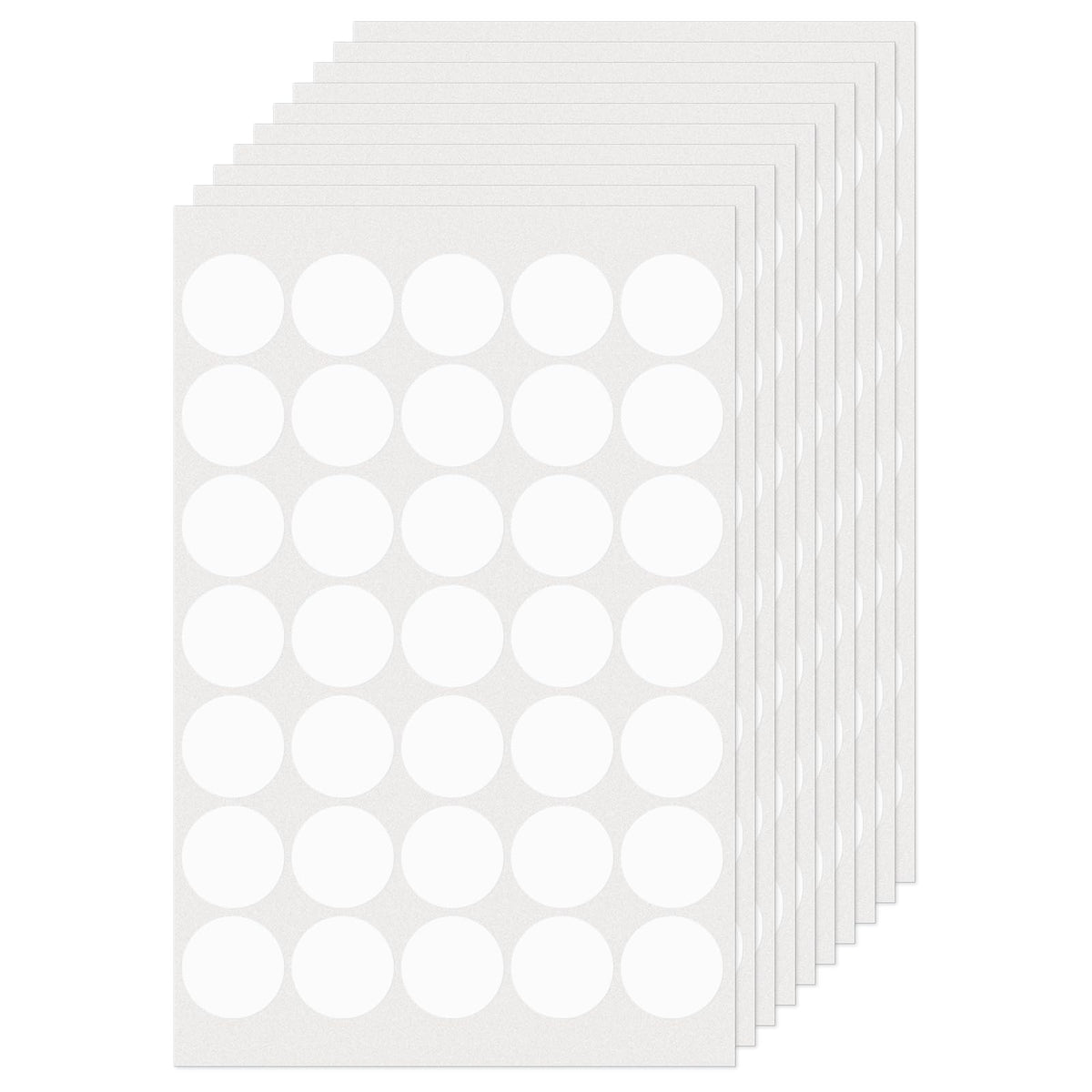 White Round Stickers 1 Inch Removable Vinyl Dot Labels 350 PCS
