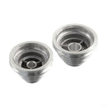 Pagoda Pulley Wheel, Aluminum Transmission Wheel for Benchtop Drill Press, 5-Step V-Belt Sheave for Motor Shaft Drive, Silver(2pcs set)