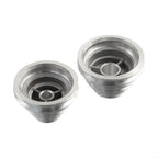 Pagoda Pulley Wheel, Aluminum Transmission Wheel for Benchtop Drill Press, 5-Step V-Belt Sheave for Motor Shaft Drive, Silver(2pcs set)