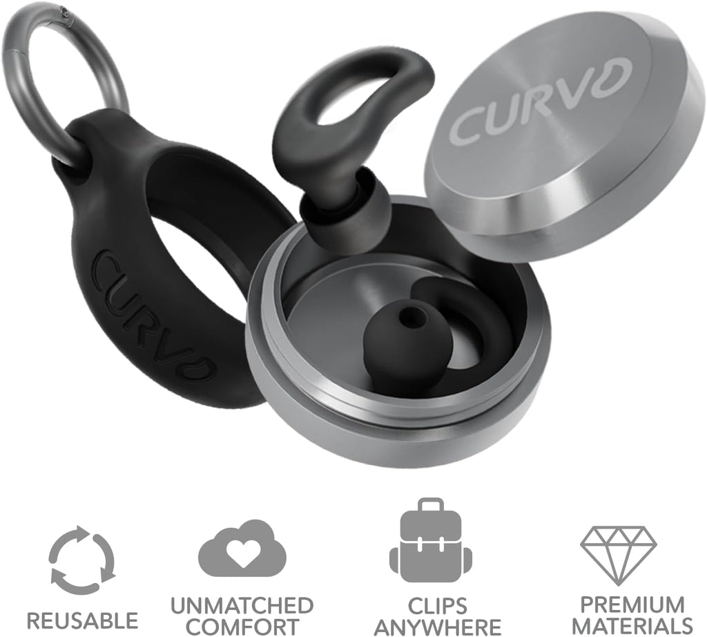 Ear Plugs for Sleeping, Noise Blocking Earplugs, 28dB SNR (Black)